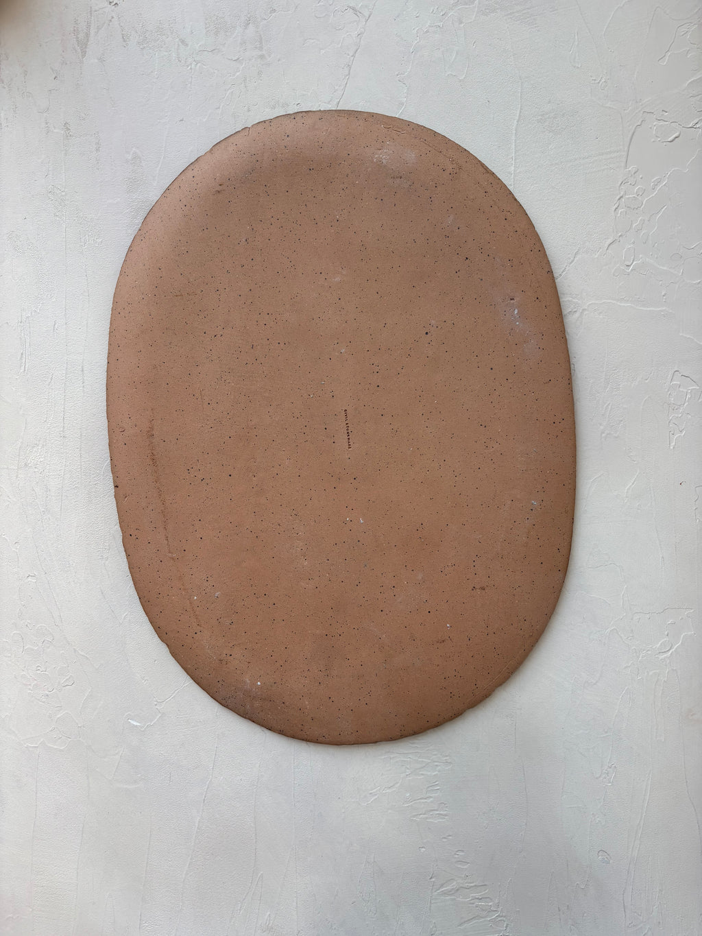 Oval Server in Sourdough Shino on Peach (Ready to ship)