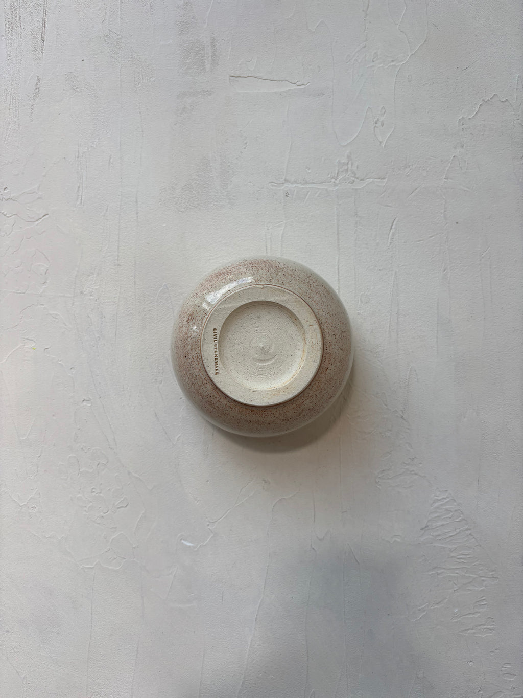 Small Bowl in Sourdough Shino on White (Ready to ship)