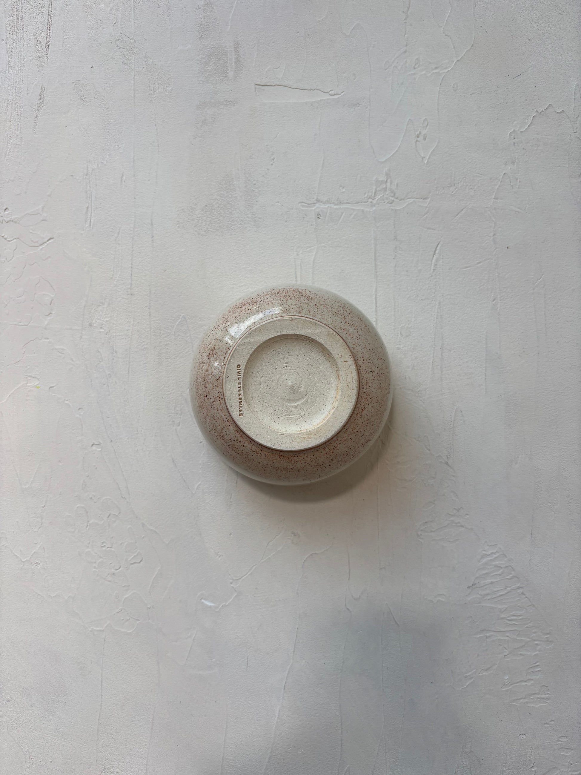 Small Bowl in Sourdough Shino on White (Ready to ship)