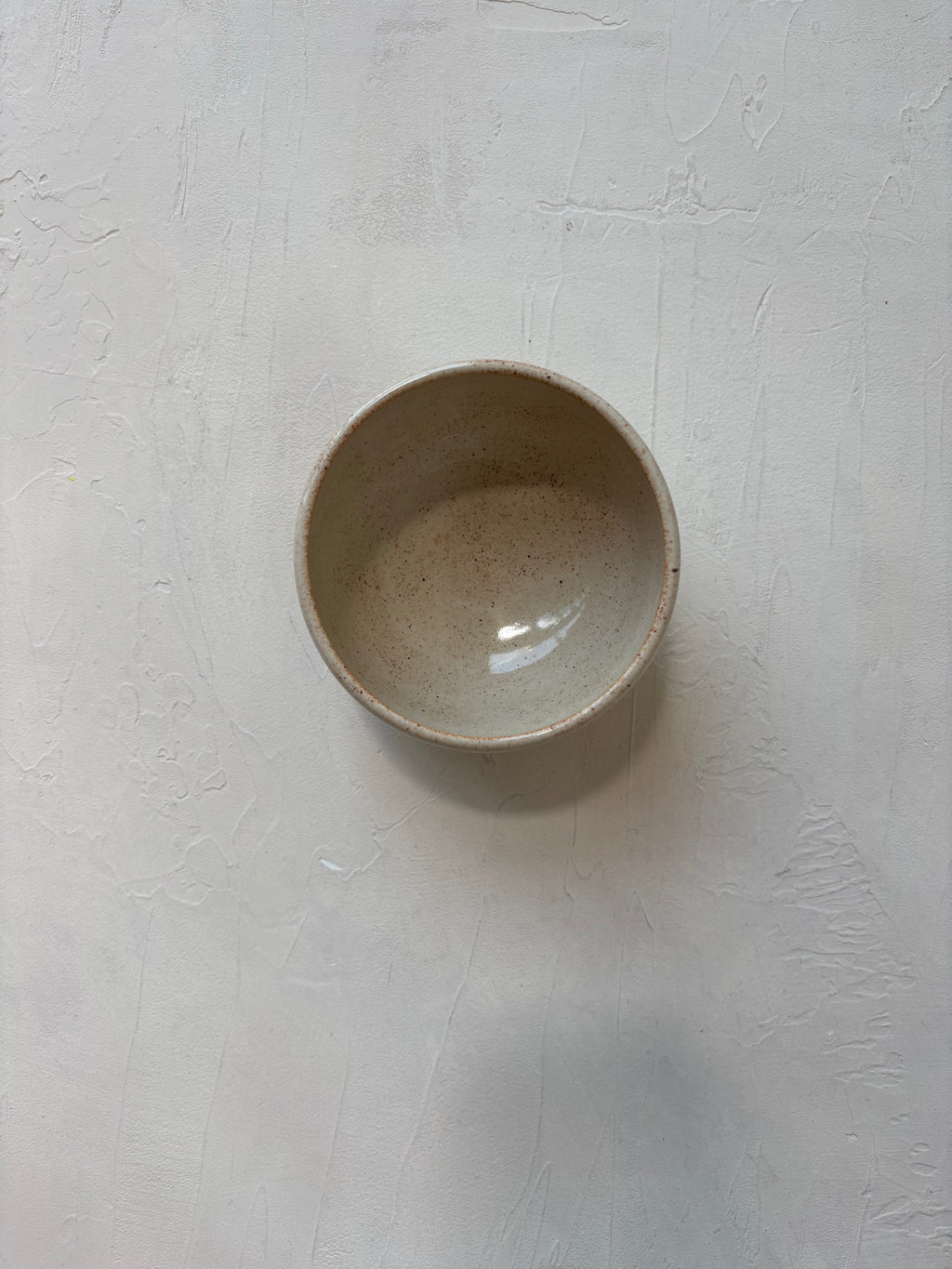 Small Bowl in Sourdough Shino on White (Ready to ship)