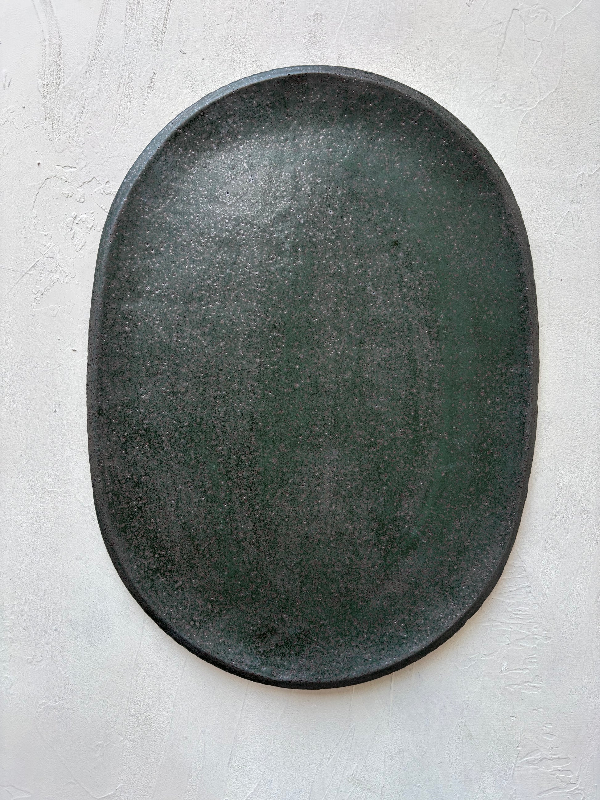 Oval Server in Hunter Green (Ready to ship)