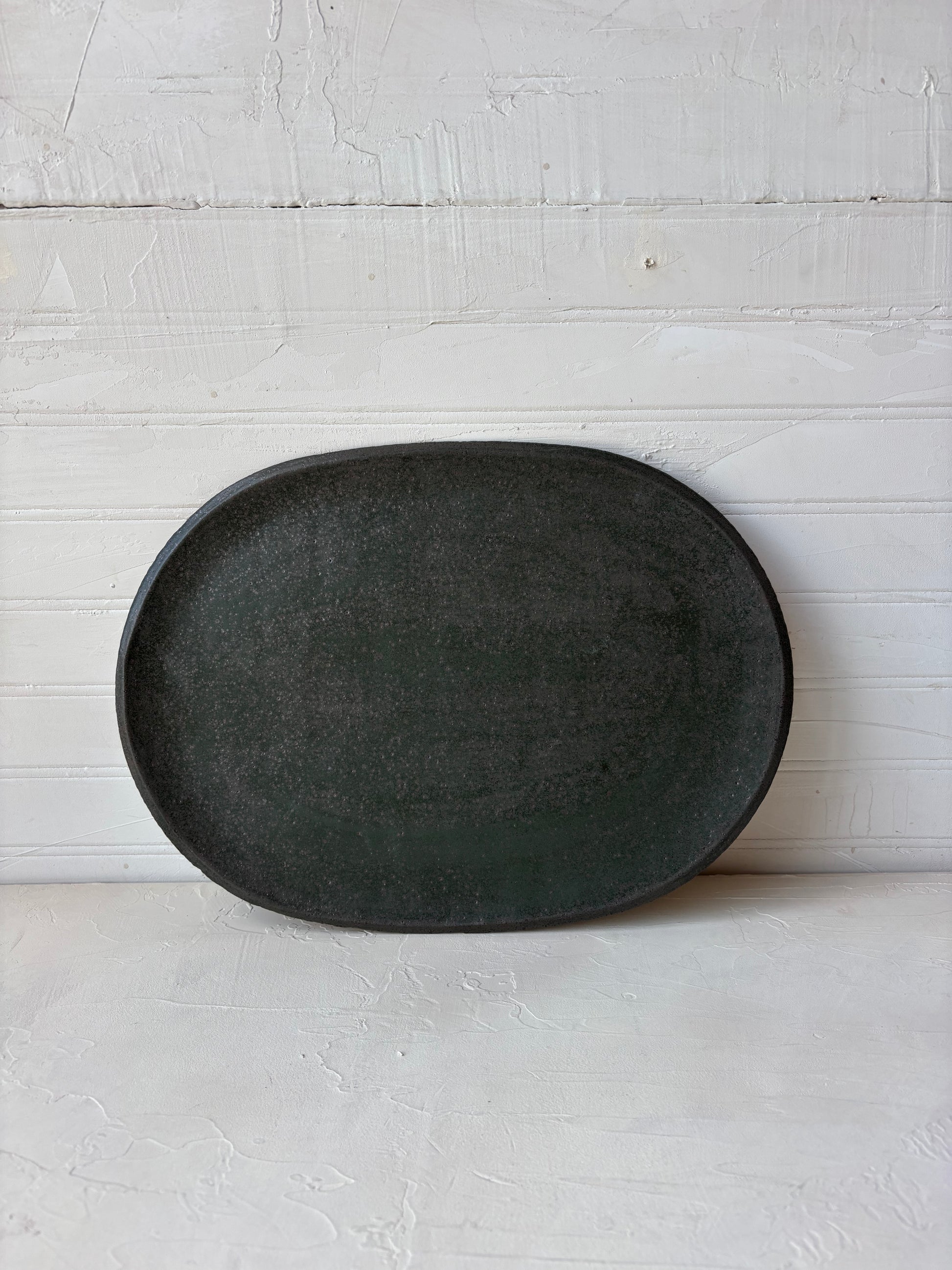 Oval Server in Hunter Green (Ready to ship)