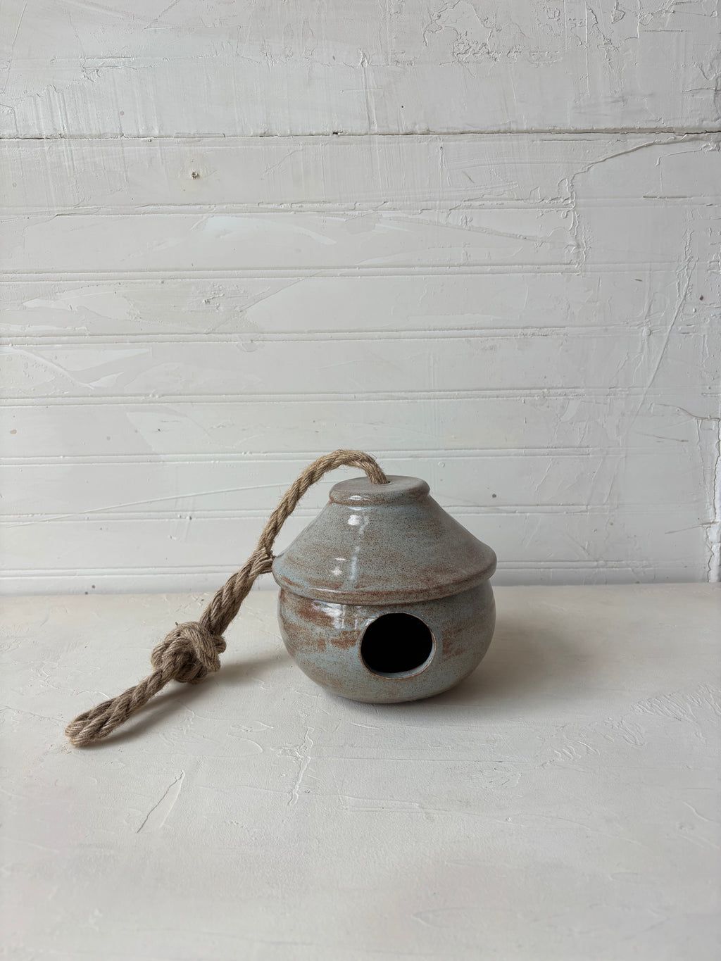 Medium Bird House in Denim Shino (Ready to ship)