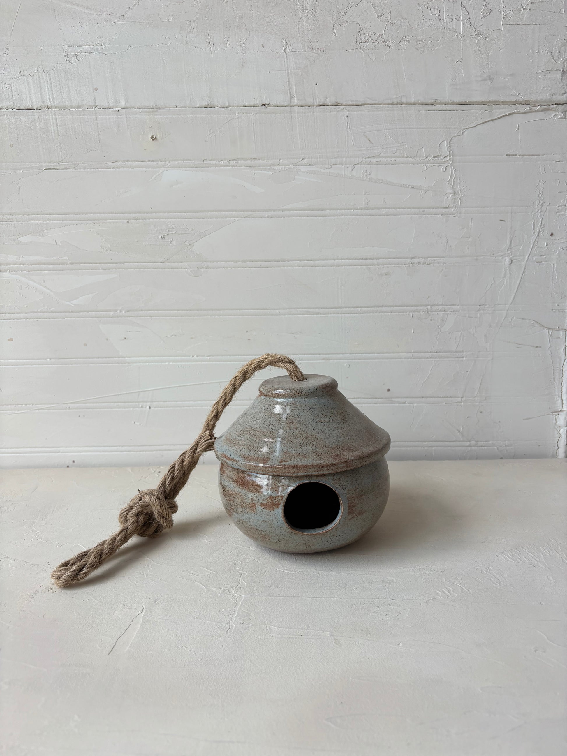 Medium Bird House in Denim Shino (Ready to ship)