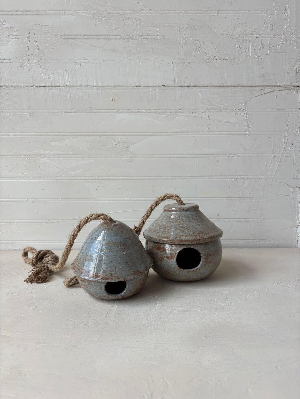 Medium Bird House in Denim Shino (Ready to ship)
