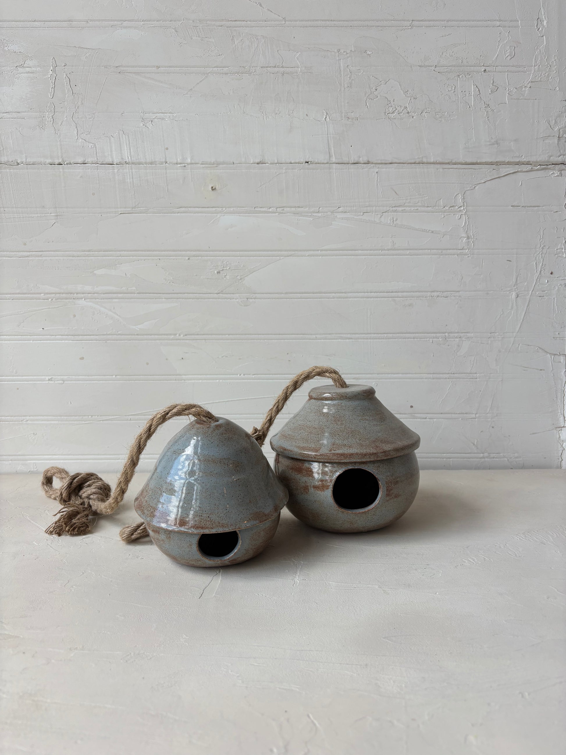 Medium Bird House in Denim Shino (Ready to ship)