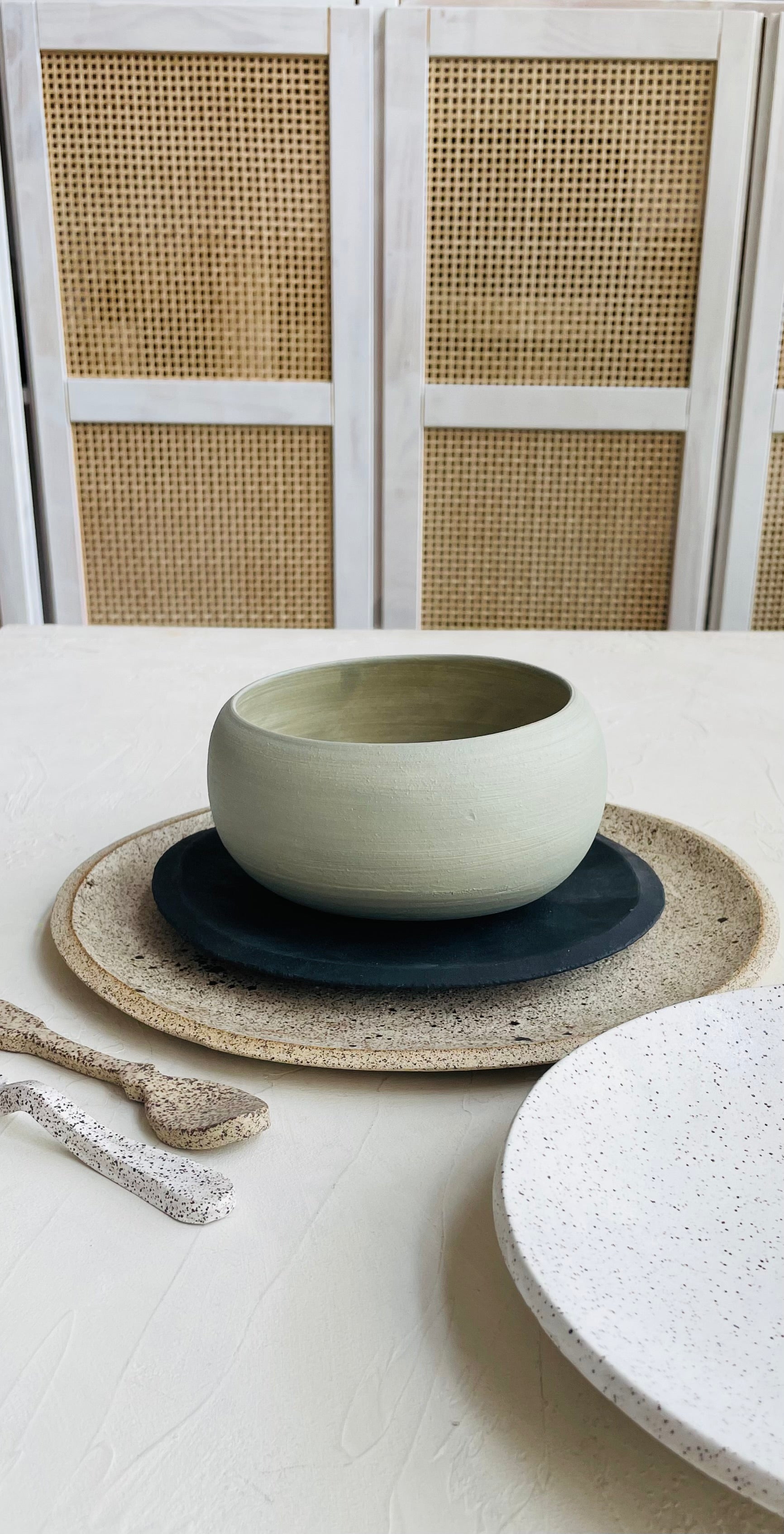 Wheel-Thrown Bowl - Warm White High Gloss