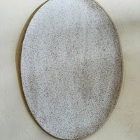 Large Oval Serving Tray in Satin Oat