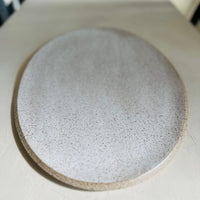 Large Oval Serving Tray in Satin Oat