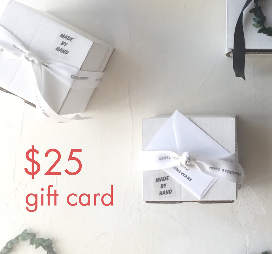 Civil Stoneware Gift Card