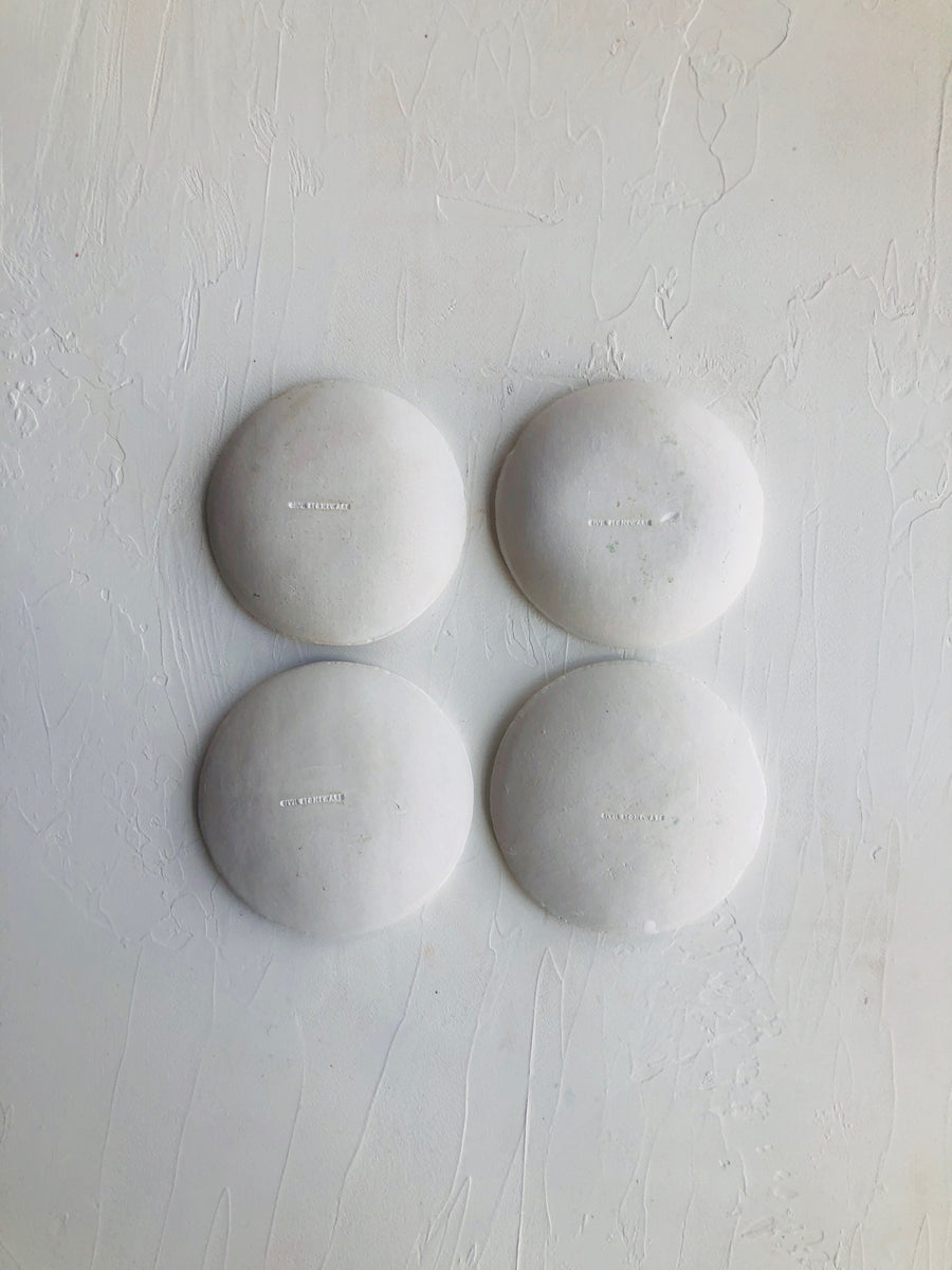 3 inch Orb Dishes hand-painted with flowers (set of 4)