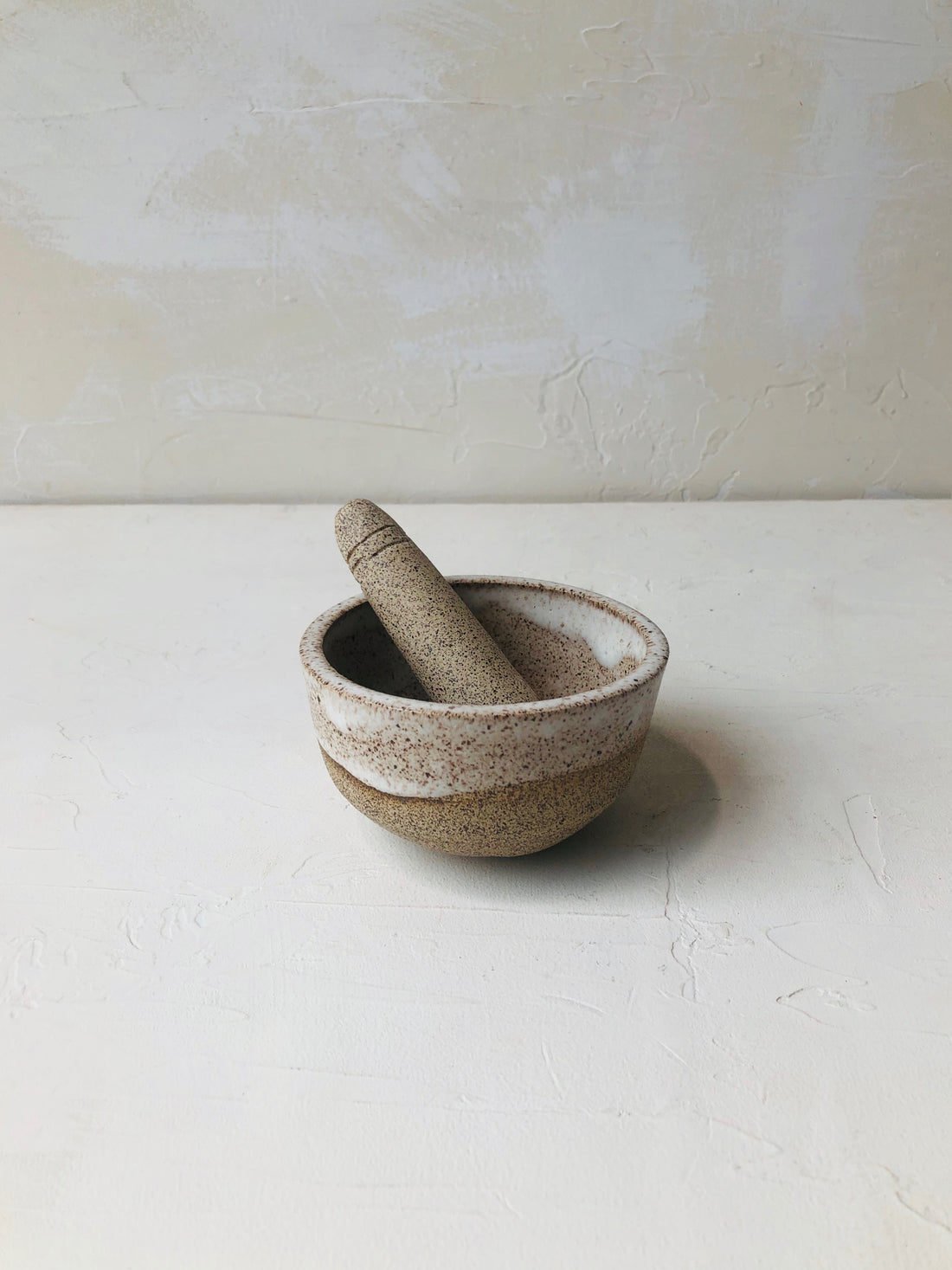 Mortar + Pestle in Satin Oat