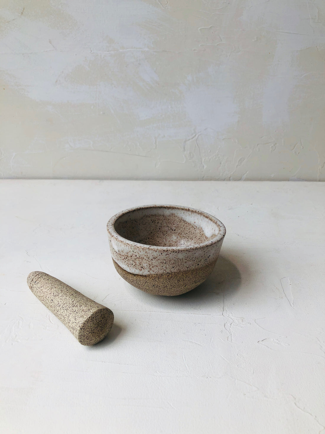 Mortar + Pestle in Satin Oat