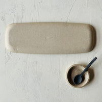 Elongated Serving Platter in Black & Tan