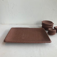 cafe serving tray in Rojo