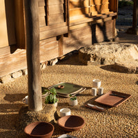 cafe serving tray in Rojo